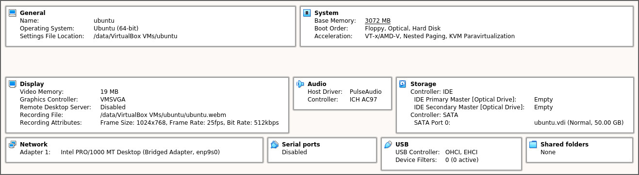 Virtual machine configuration